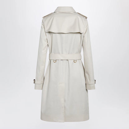 Burberry Kensington mid-length tropical gabardine trench coat, beige
