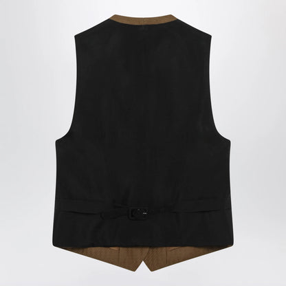 Brown wool and mohair vest by Burberry