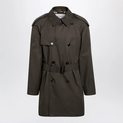 Burberry Leadenham mid-length gabardine trench coat in brown