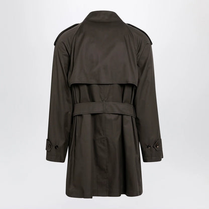 Burberry Leadenham mid-length gabardine trench coat in brown