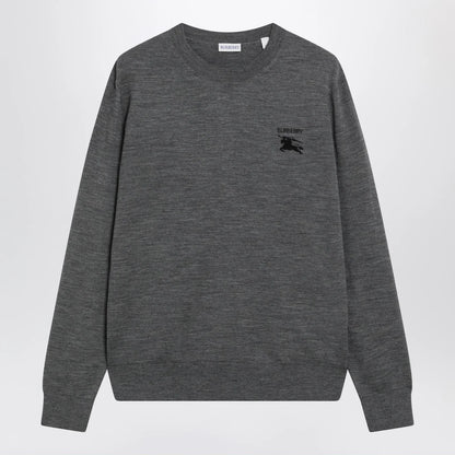 Burberry Grey Wool Crewneck Sweater