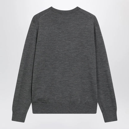 Burberry Grey Wool Crewneck Sweater