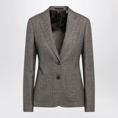 Burberry Prince of Wales Wool-Blend Single-Breasted Jacket