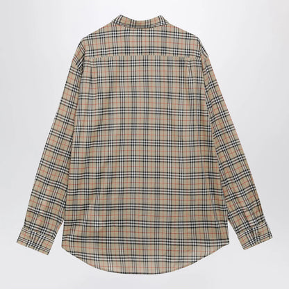 Burberry Beige Check Cotton Shirt