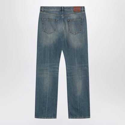 Alexander McQueen Faded blue jeans
