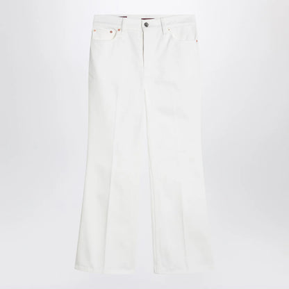 GUCCI Short white flare trousers