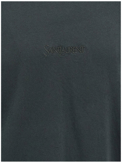 Saint Laurent Logo Embroidery T-shirt