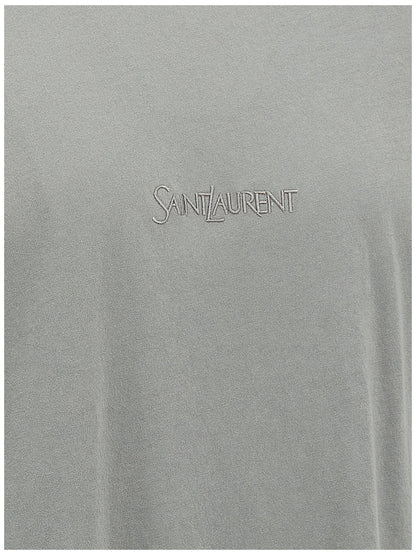 Saint Laurent Logo Embroidery T-shirt