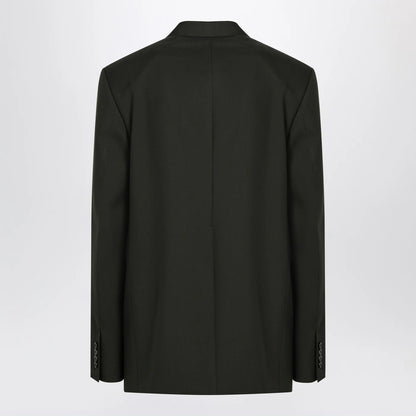 GUCCI Military green double-breasted jacket in wool