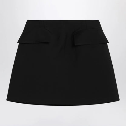 Alexander McQueen Black wool mini skirt