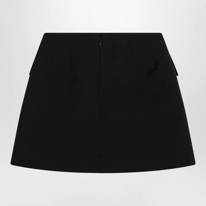 Alexander McQueen Black wool mini skirt