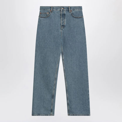 GUCCI Light blue wide-leg jeans