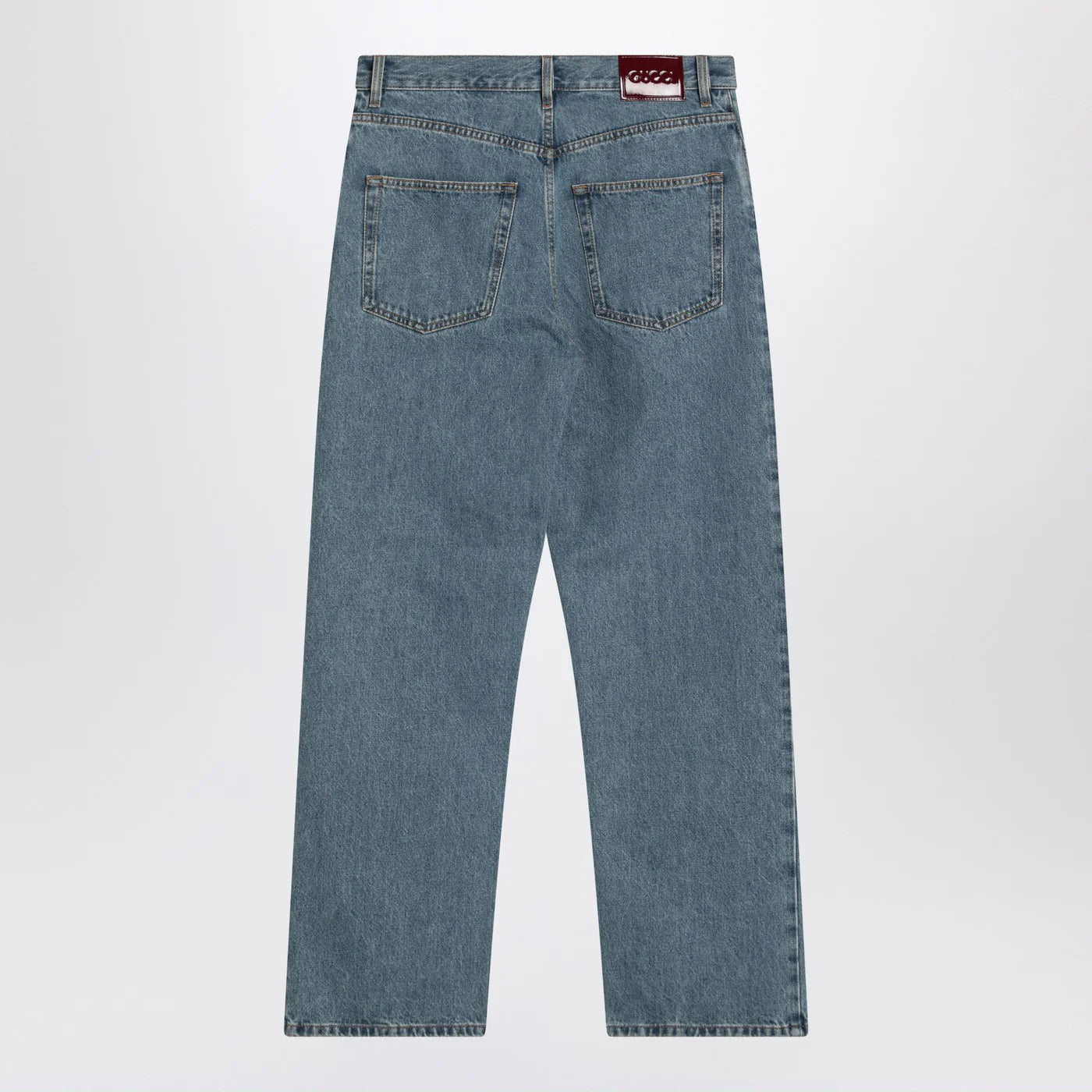 GUCCI Light blue wide-leg jeans