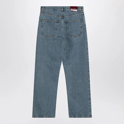 GUCCI Light blue wide-leg jeans
