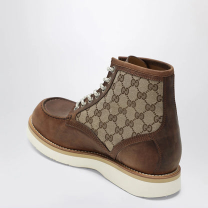 GUCCI Laced ankle boot with GG insert
