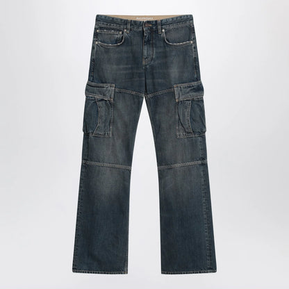 Balenciaga Blue Cargo Regular jeans with a faded effect