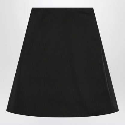 Alexander McQueen Flared black skirt in silk blend