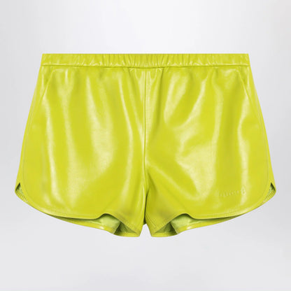 GUCCI Lime green Shorts in leather