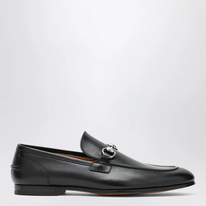 GUCCI Black moccasin with buckle