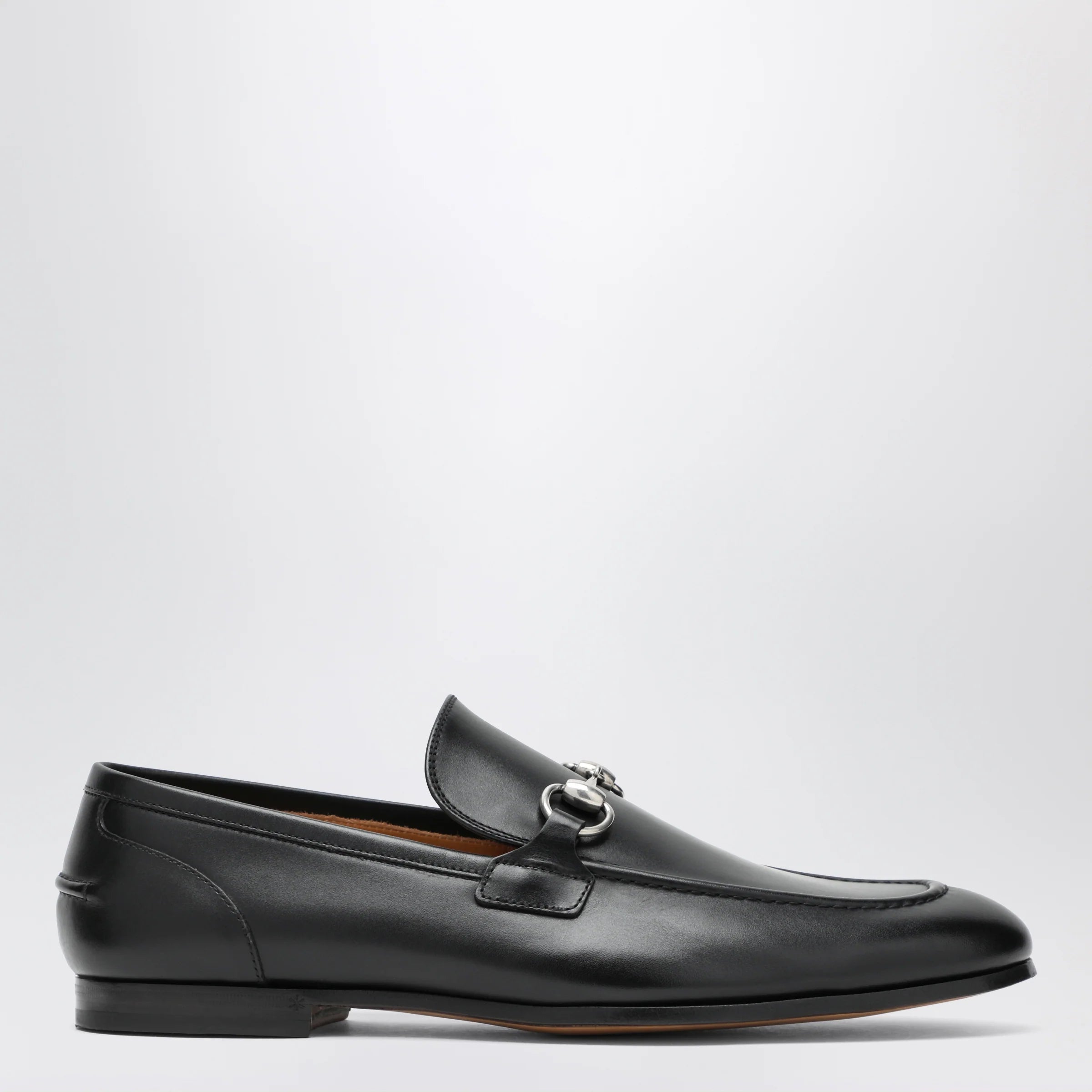 GUCCI Black moccasin with buckle