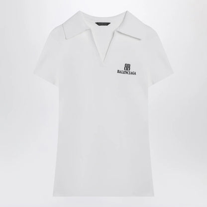 Balenciaga White short-sleeve Nano BB tank top