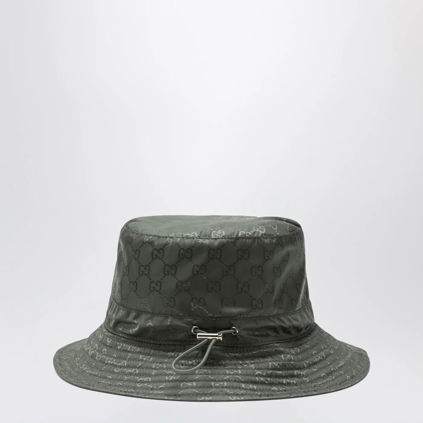 GUCCI Reversible dark green nylon GG hat