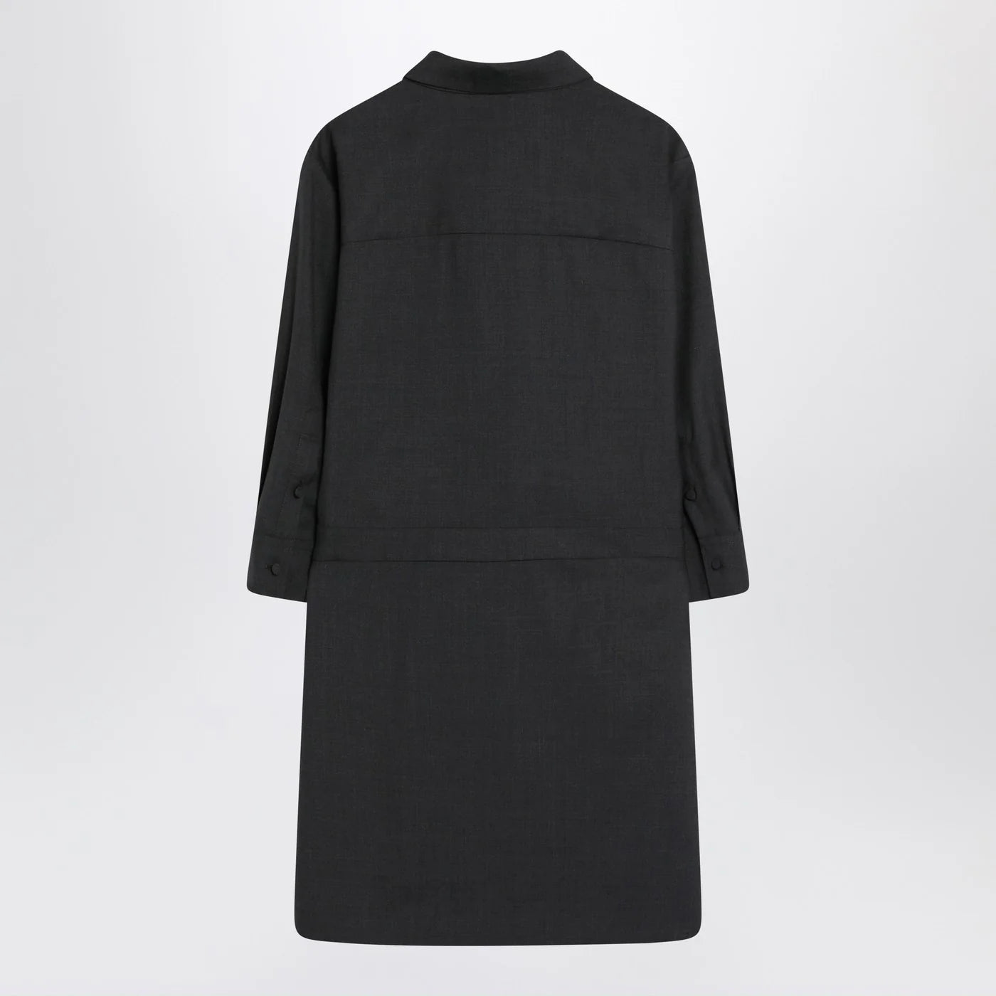 GUCCI Grey shirt dress in wool