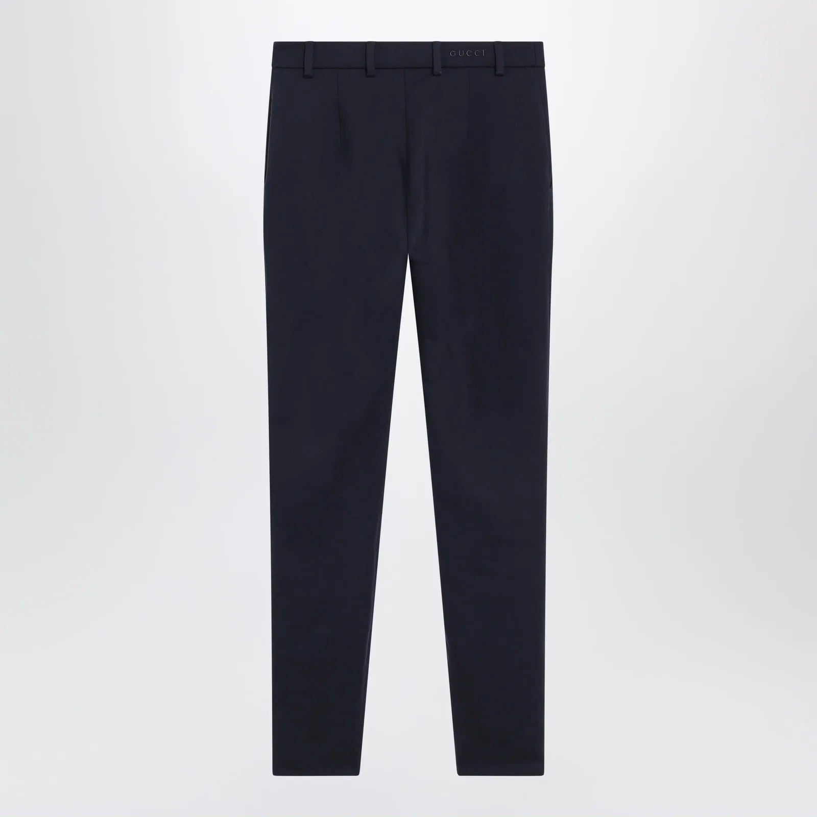 GUCCI Slim blue wool trousers