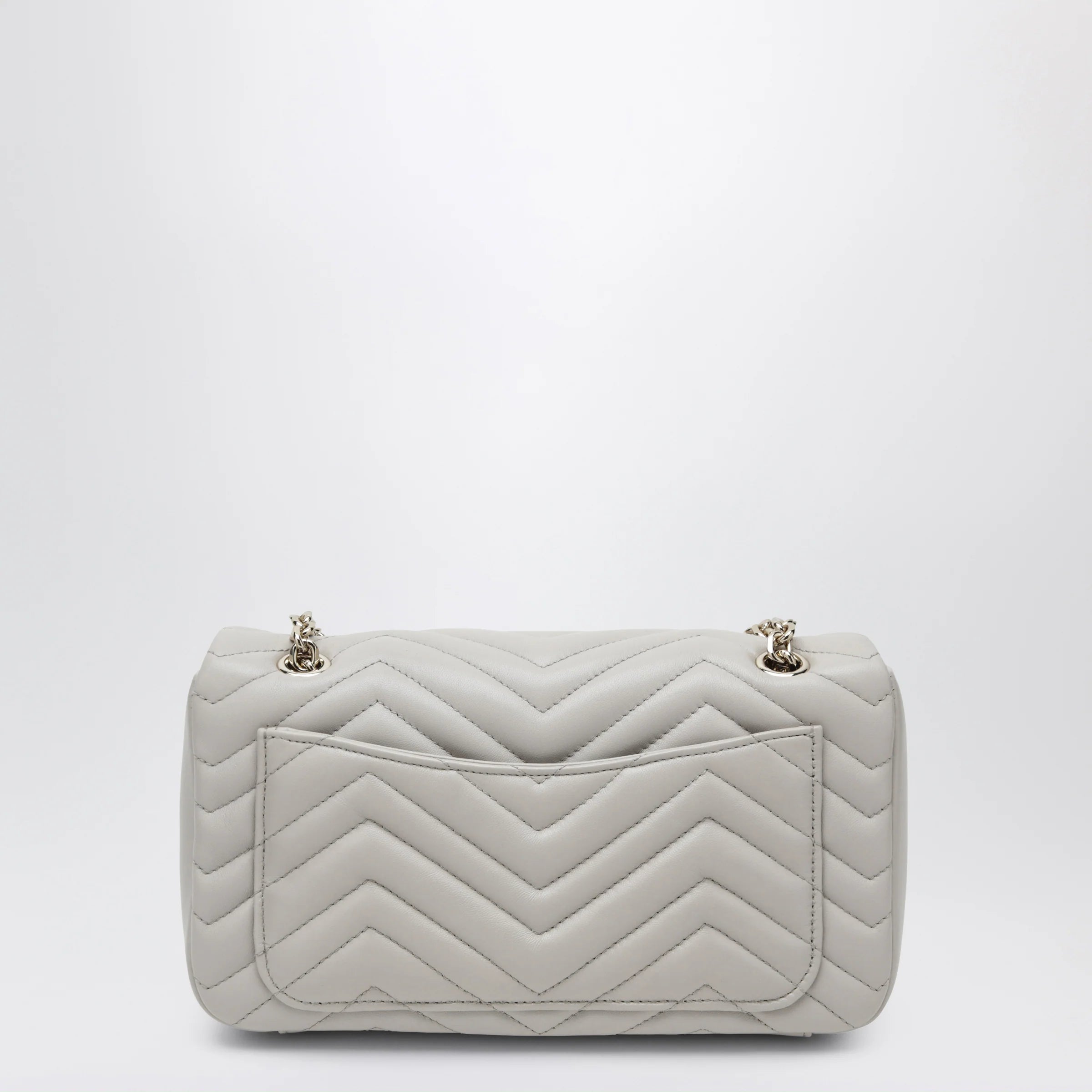 GUCCI GG Marmont medium light grey shoulder bag