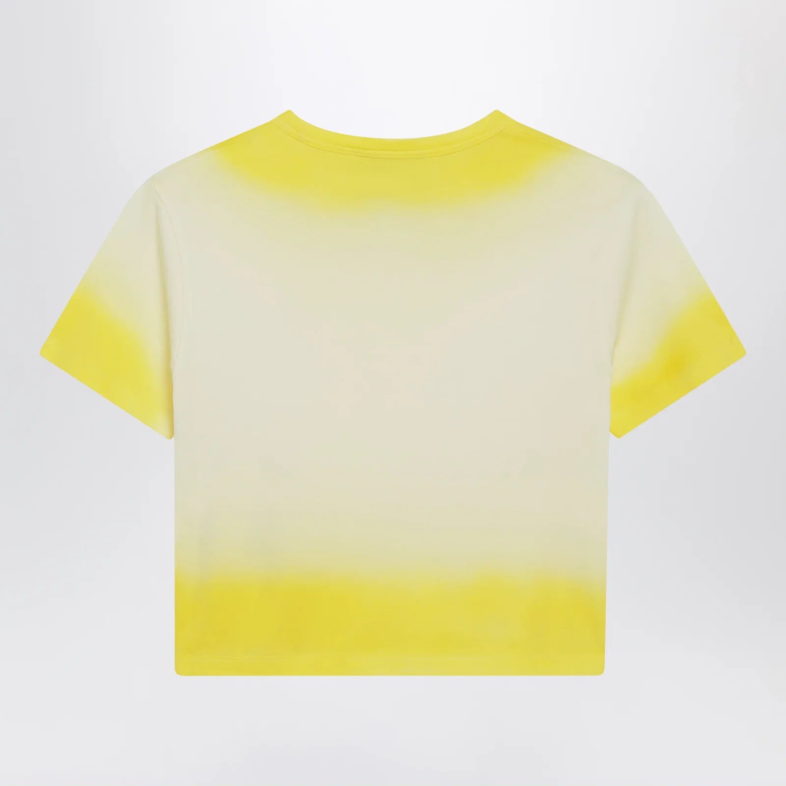 GUCCI Yellow cropped T-shirt with gradient effect