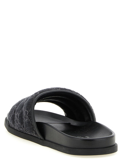 Gucci Gg Denim Slides