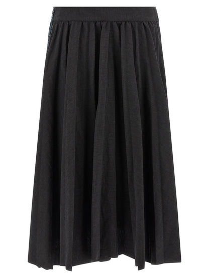 Balenciaga Hybrid Pleated Skirt
