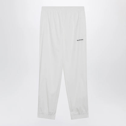 Balenciaga Logo jogging pants in white polyester