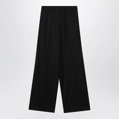 Balenciaga Palazzo trousers with elastic waist in black wool