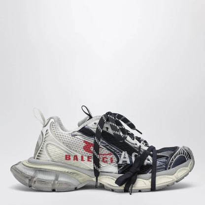 Balenciaga 3XL Split Logo Sneakers in light yellow/red/navy
