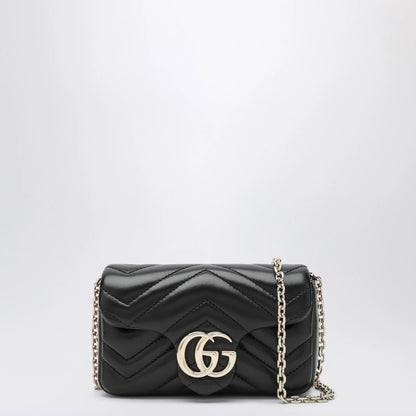 GUCCI Black GG Marmont mini shoulder bag
