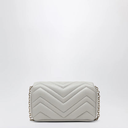 GUCCI GG Marmont mini shoulder bag in light grey leather