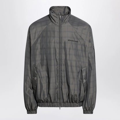 Balenciaga Grey/blue nylon zip-up jacket