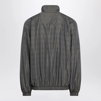 Balenciaga Grey/blue nylon zip-up jacket
