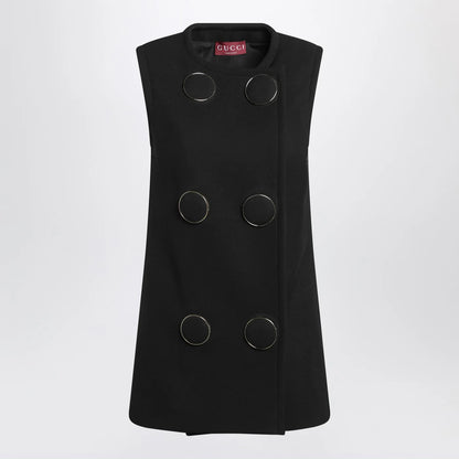 GUCCI Black vest with large buttons