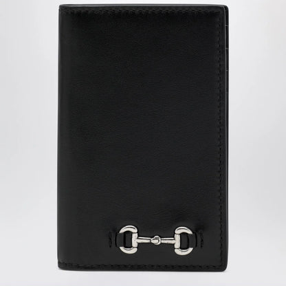 GUCCI Black long cardholder with Horsebit