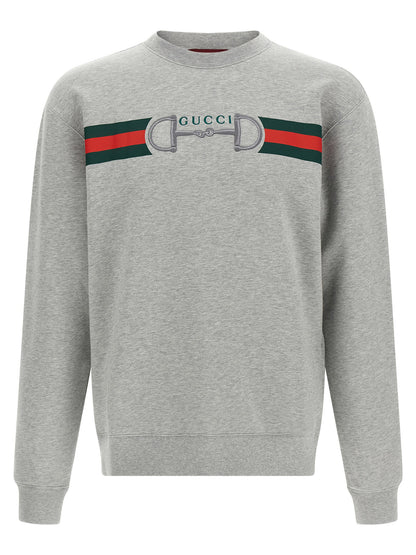 Gucci Web Ribbon And Horsebit Sweatshirt