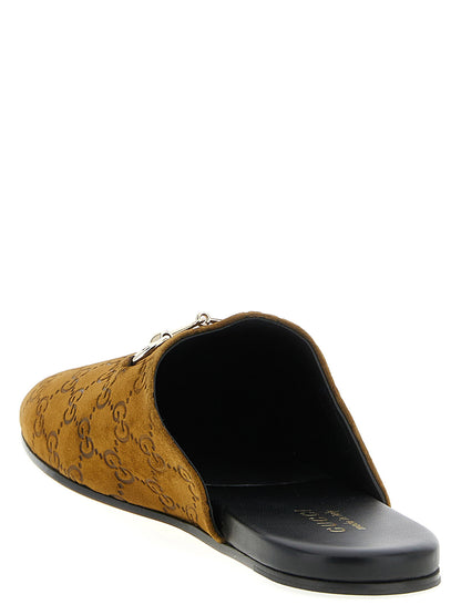 Gucci Sabot Suede Horsebit