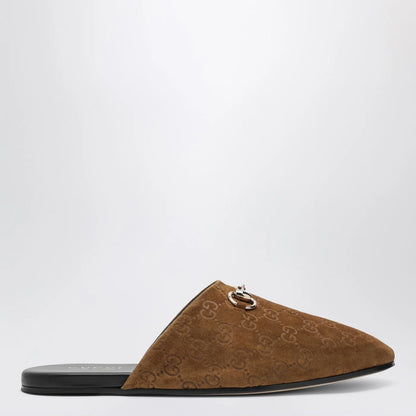 GUCCI Men’s brown Sabot with buckle