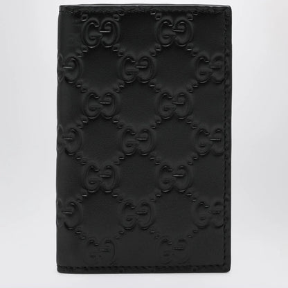 GUCCI Black GG Emblem vertical card holder