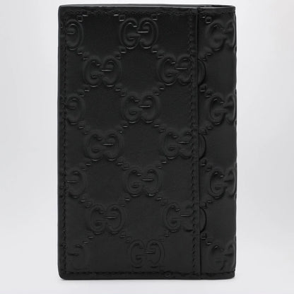 GUCCI Black GG Emblem vertical card holder