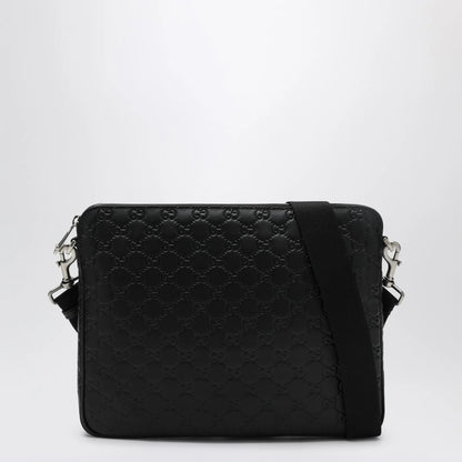 GUCCI Medium black GG Emblem shoulder bag