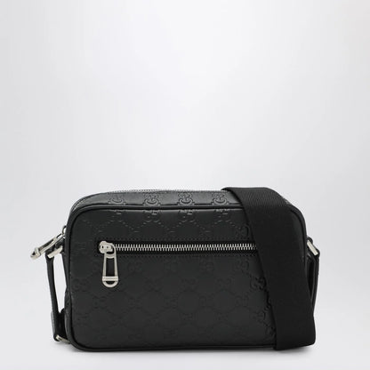 GUCCI Small black GG Emblem shoulder bag