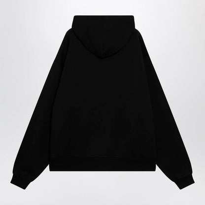Balenciaga Oversized zip hoodie in black cotton