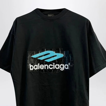 Balenciaga Oversized washed black 3B T-shirt